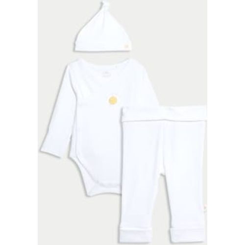 Unisex,Boys,Girls 3pc Cotton Rich Easter Bodysuit and Legging Outfit (7lbs-12 Mths) - M&S Collection - Modalova