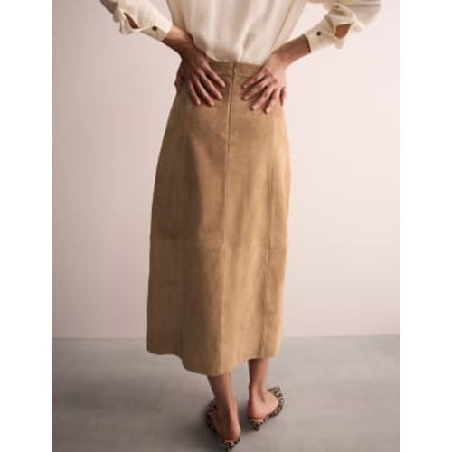 Suede Midi Column Skirt - - Jaeger - Modalova