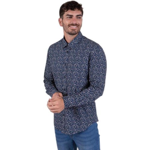 Dieses blumige Popeline-Hemd überzeugt durch sein zartes Muster und seine sorgfältige Verarbeitung. Die kontrastierenden Manschetten verleihen einen - MAG11709407 - Modalova