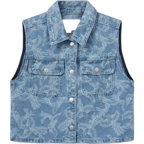 Die ärmellose Jeansjacke Sofie Schnoor Carolesy ist das perfekte Teil für alle coolen jungen Mädchen. Entworfen von der bekannten Marke Sofie Schno - MAG9907596 - Modalova