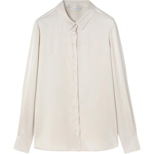 Ein elegantes Hemd mit klassischem Schnitt, hergestellt aus 100 % hochwertigem Viskosesatin, beeindruckt durch seinen subtilen Glanz und seinen weiche - MAG11300073 - Modalova