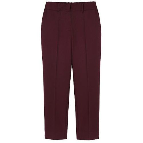 Klassische Zigarettenhose mit geraden Beinen, Falten und subtilen Schlitzen an den Knöcheln.Der Haken- und Ösenverschluss, der Knopf und der Reißve - MAG11303120 - Modalova