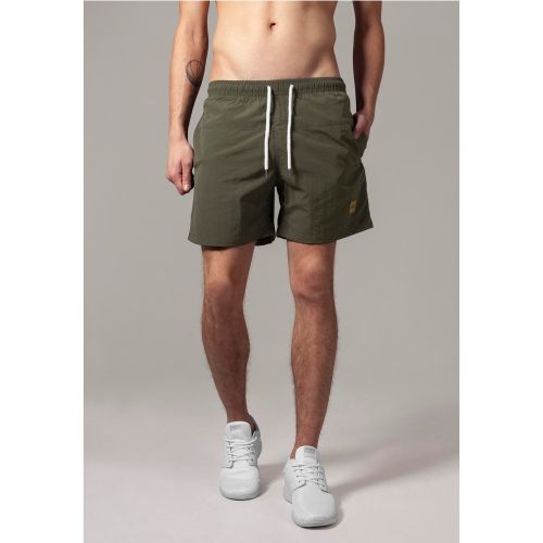 Kein Grund, unterzutauchen! Die Block Badehose von URBAN CLASSICS ist Ihr idealer Begleiter für den Sommer. Optische Details wie das Logo und die wei - MAG1590557 - Modalova
