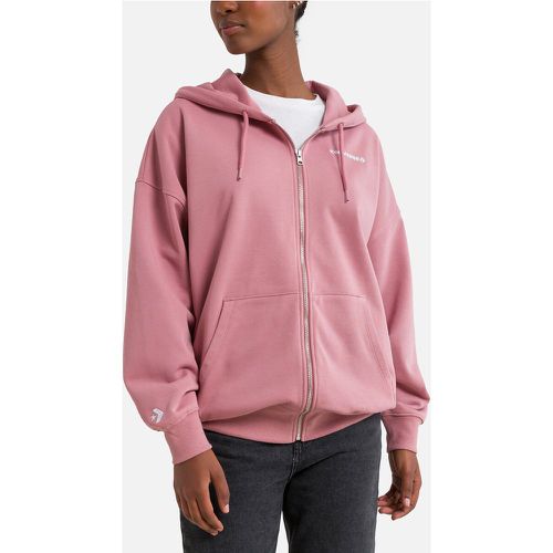 Wordmark Embroidered Logo Hoodie in Cotton Mix with Zip Fastening - Converse - Modalova