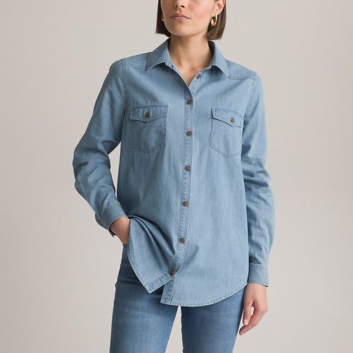 Lightweight Denim Shirt with Long Sleeves - Anne weyburn - Modalova