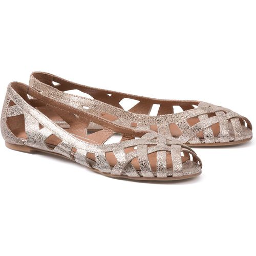 Deray Openwork Ballet Flats in Leather - JONAK - Modalova