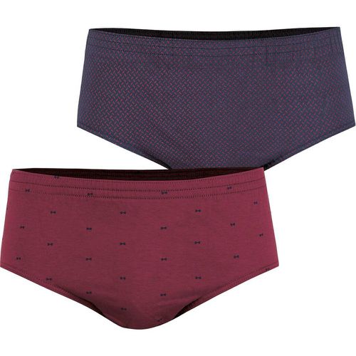 Pack of 2 Héritage Briefs in Printed Cotton with High Waist - Eminence - Modalova