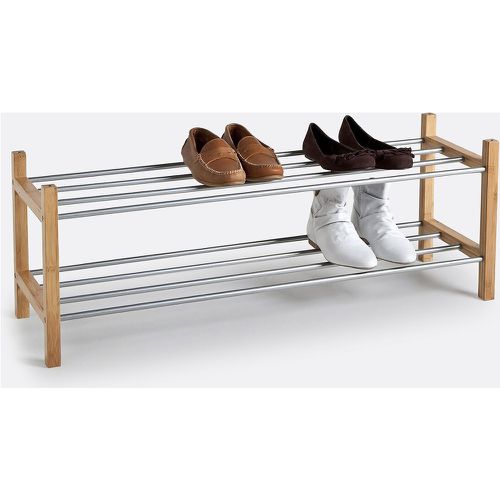 Bamboo 2-Tier Metal & Bamboo Shoe Rack - SO'HOME - Modalova