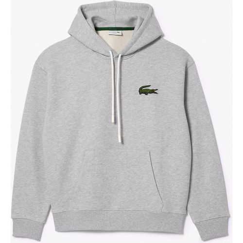 Embroidered Logo Cotton Hoodie - Lacoste - Modalova