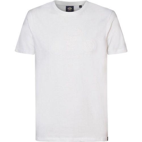 Plain Cotton T-Shirt with Crew Neck - PETROL INDUSTRIES - Modalova