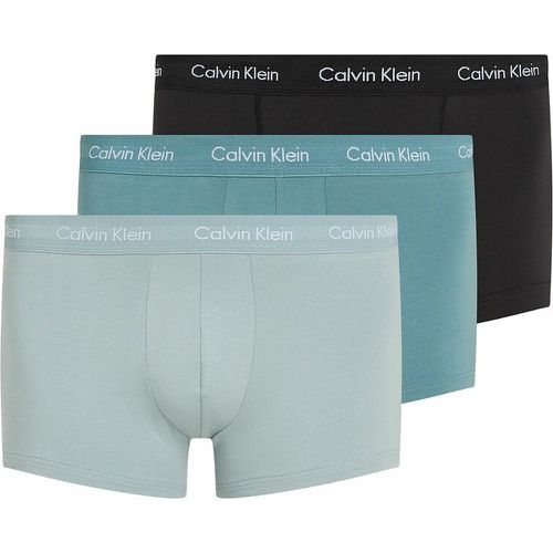 Pack of 3 Low Rise Hipsters in Plain Cotton - Calvin Klein Underwear - Modalova