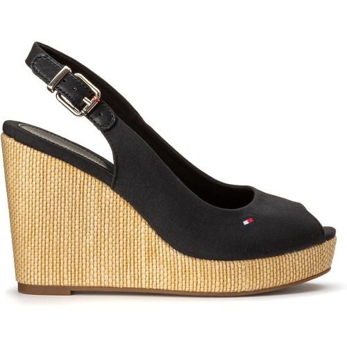 Iconic Elena Sling Platform Sandals in Canvas/Leather - Tommy Hilfiger - Modalova