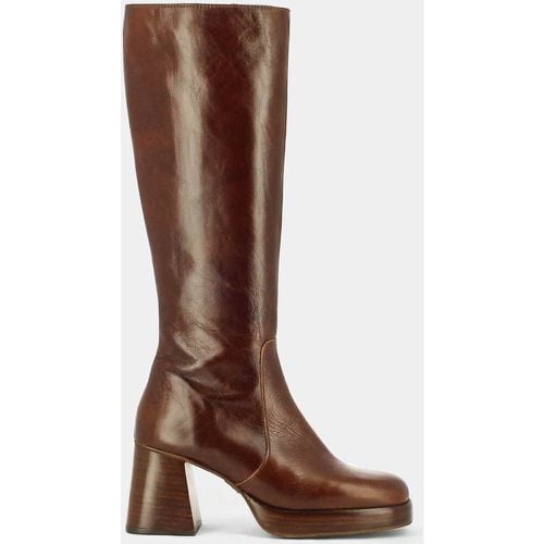 Betina Calf Boots in Distressed Leather with Heel - JONAK - Modalova