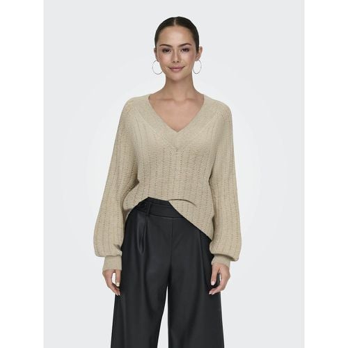 Recycled Openwork Knit Jumper with V-Neck - JDY - Modalova