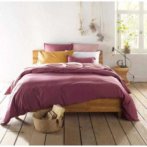 Scenario Plain 100% Organic Cotton Percale 200 Thread Count Fitted Sheet - LA REDOUTE INTERIEURS - Modalova