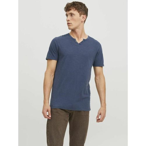 Jjesplit Grandad Collar T-Shirt in Cotton - jack & jones - Modalova