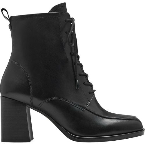 Leather Heeled Ankle Boots with Lace-Up Fastening - tamaris - Modalova