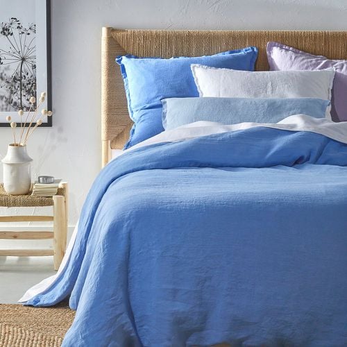 Linot 100% Washed Linen Fitted Sheet for Deep Mattresses (30cm) - LA REDOUTE INTERIEURS - Modalova