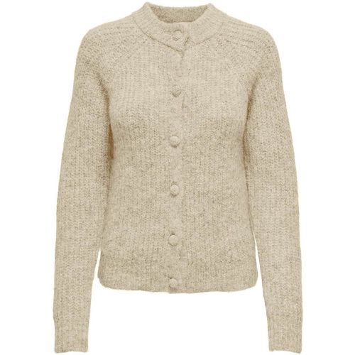 Brushed Knit Cardigan with Crew Neck - Only - Modalova