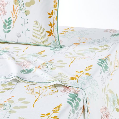 Herbarium Floral 100% Cotton Percale 200 Thread Count Flat Sheet - LA REDOUTE INTERIEURS - Modalova