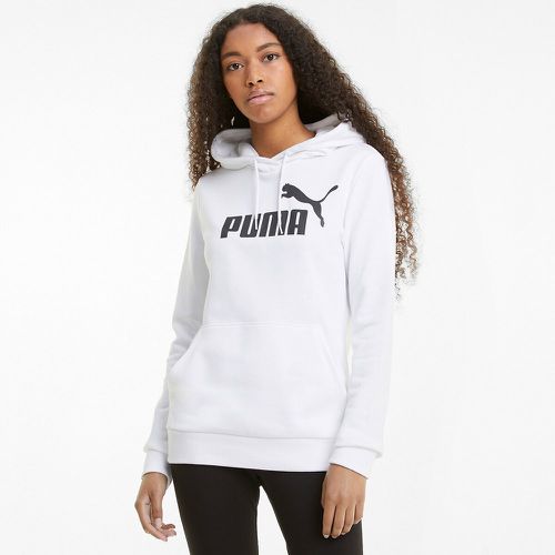 Cotton Mix Hoodie with Logo Print and Centre Pocket - Puma - Modalova