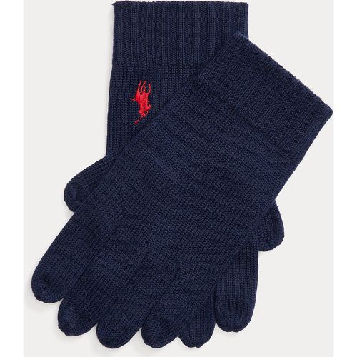 Embroidered Logo Gloves in Merino Wool - Polo Ralph Lauren - Modalova