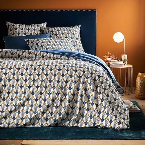 Elisa Blue Art Deco 100% Cotton Percale 180 Thread Count Duvet Cover - LA REDOUTE INTERIEURS - Modalova