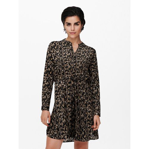 Printed Mini Dress with Grandad-Collar - Only - Modalova