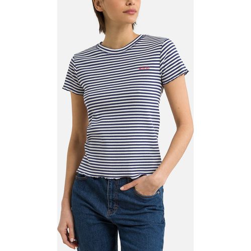 Striped Organic Cotton T-Shirt with Crew Neck and Short Sleeves - MAISON LABICHE - Modalova