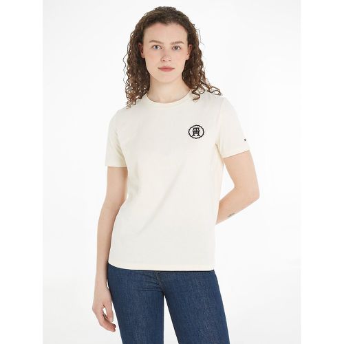 Cotton Crew Neck T-Shirt with Short Sleeves - Tommy Hilfiger - Modalova