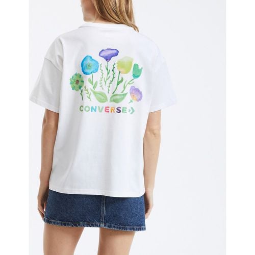 Floral Graphic Cotton T-Shirt in a Relaxed Fit - Converse - Modalova