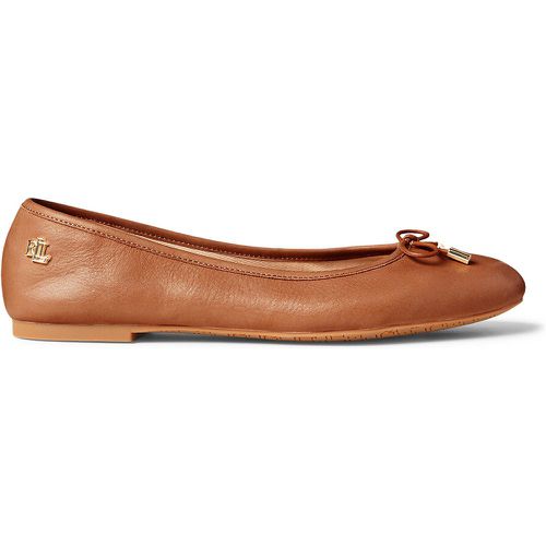 Leather Ballet Flats with Round Toe - Lauren Ralph Lauren - Modalova