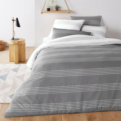 Horizon Striped 100% Cotton Fitted Sheet - LA REDOUTE INTERIEURS - Modalova