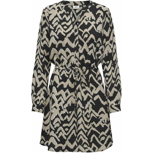 Graphic Print Mini Dress with Long Sleeves - JDY - Modalova