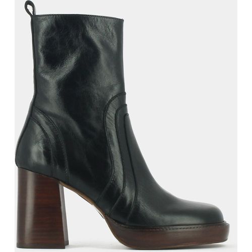 Brise Heeled Ankle Boots in Distressed Leather - JONAK - Modalova