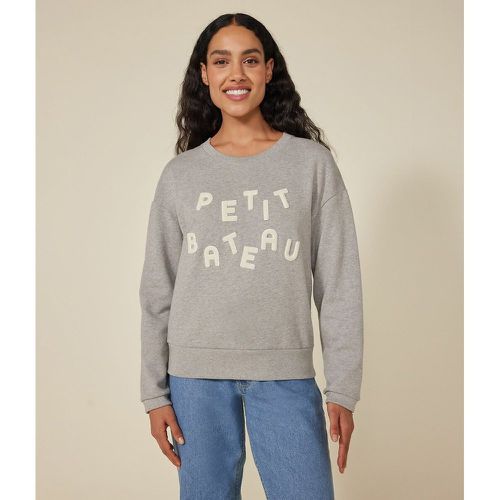 Logo Pattern Cotton Sweatshirt - PETIT BATEAU - Modalova