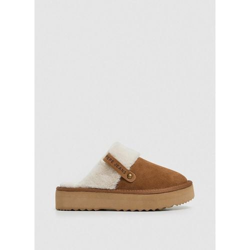 Dissy North W Clogs in Suede with Faux Fur Lining - Pepe Jeans - Modalova