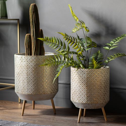 Set of 2 Metal Planters - ÉDITÉ - Modalova