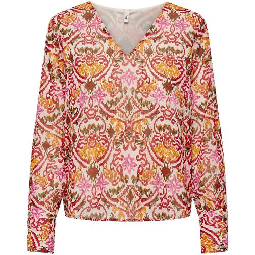 Printed V-Neck Blouse - Only - Modalova