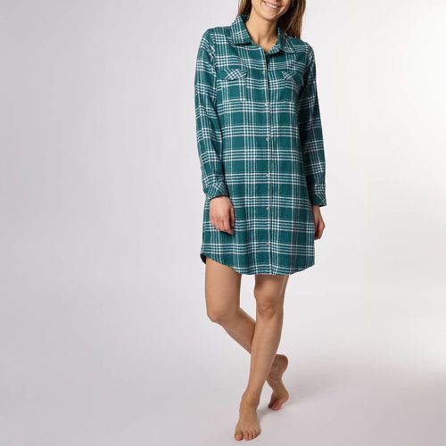 Aberdeen Cotton Flannel Nightshirt in Check Print - DODO - Modalova