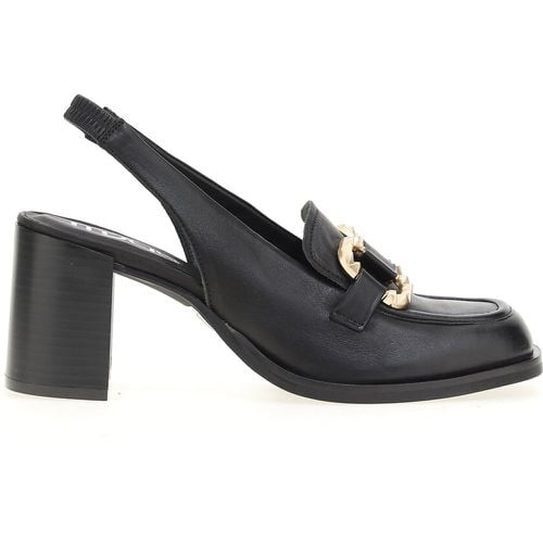 Leather Heeled Slingback Loafers - MJUS - Modalova