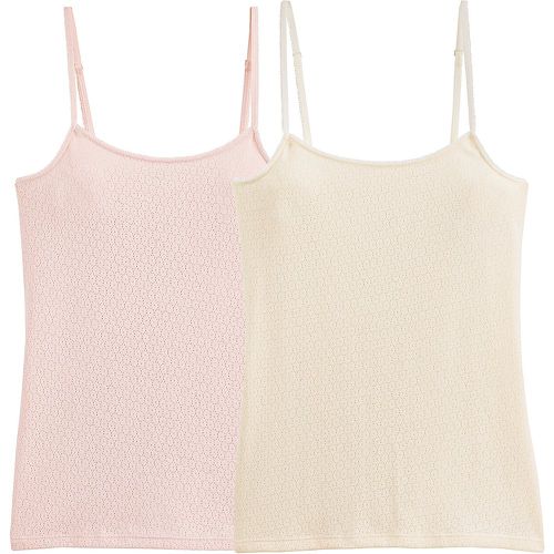 Pack of 2 Camis in Organic 1/1 Ribbed Cotton - PETIT BATEAU - Modalova