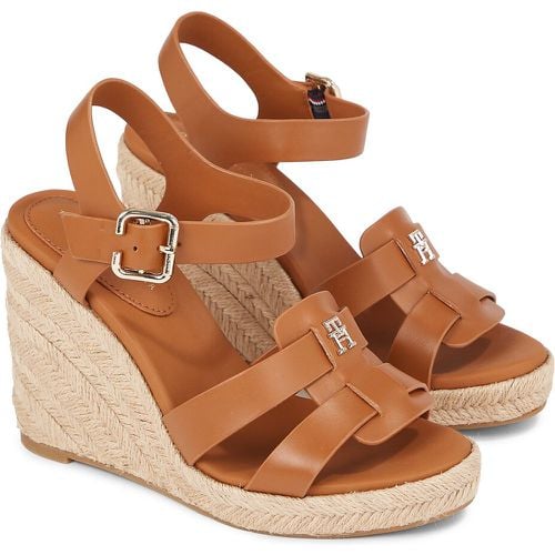 Leather Wedge Sandals - Tommy Hilfiger - Modalova