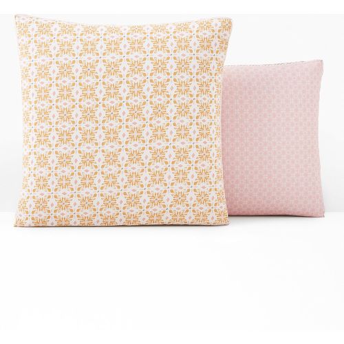 Gardenia Floral Geometric 100% Cotton Pillowcase - LA REDOUTE INTERIEURS - Modalova