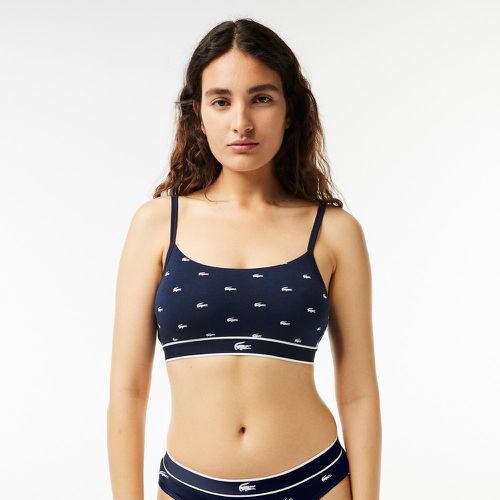 Crocodile Print Cotton Bralette - Lacoste - Modalova