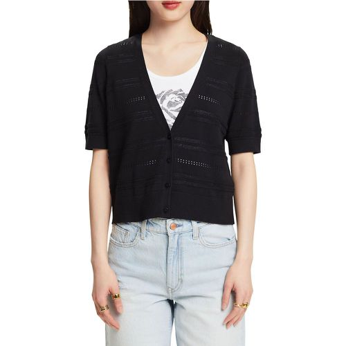 Cotton V-Neck Cardigan with Short Sleeves - Esprit - Modalova