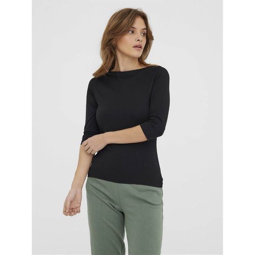 Boat Neck T-Shirt with 3/4 Length Sleeves - Vero Moda - Modalova