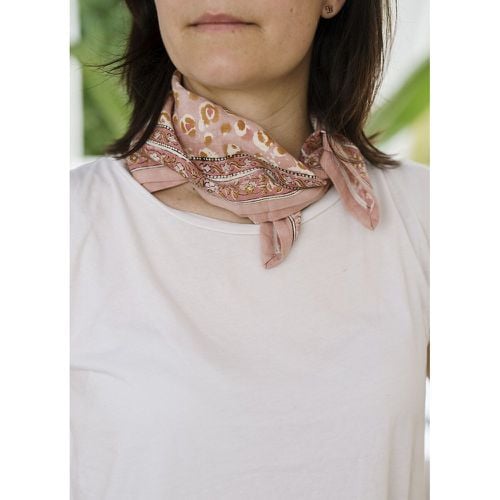 Bengal Blush Small Scarf in Cotton - BINDI ATELIER - Modalova