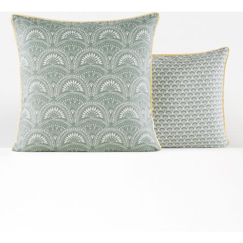 Jaipur Green Fan 100% Washed Cotton Pillowcase - LA REDOUTE INTERIEURS - Modalova