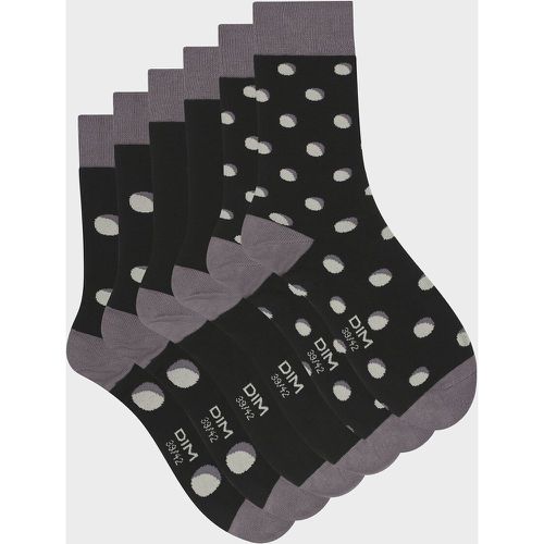 Pack of 3 Pairs of Crew Socks in Printed Cotton Mix - Dim - Modalova